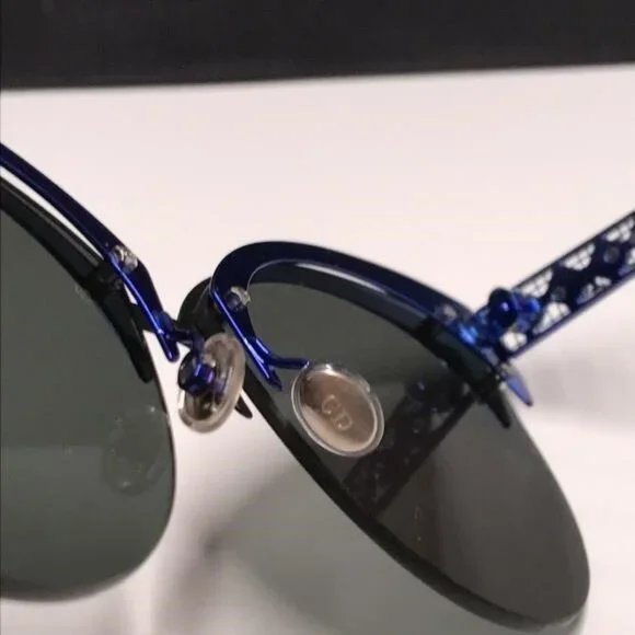 New Authentic CHRISTIAN DIOR Metal DioramaClub Sunglasses – Black & Blue